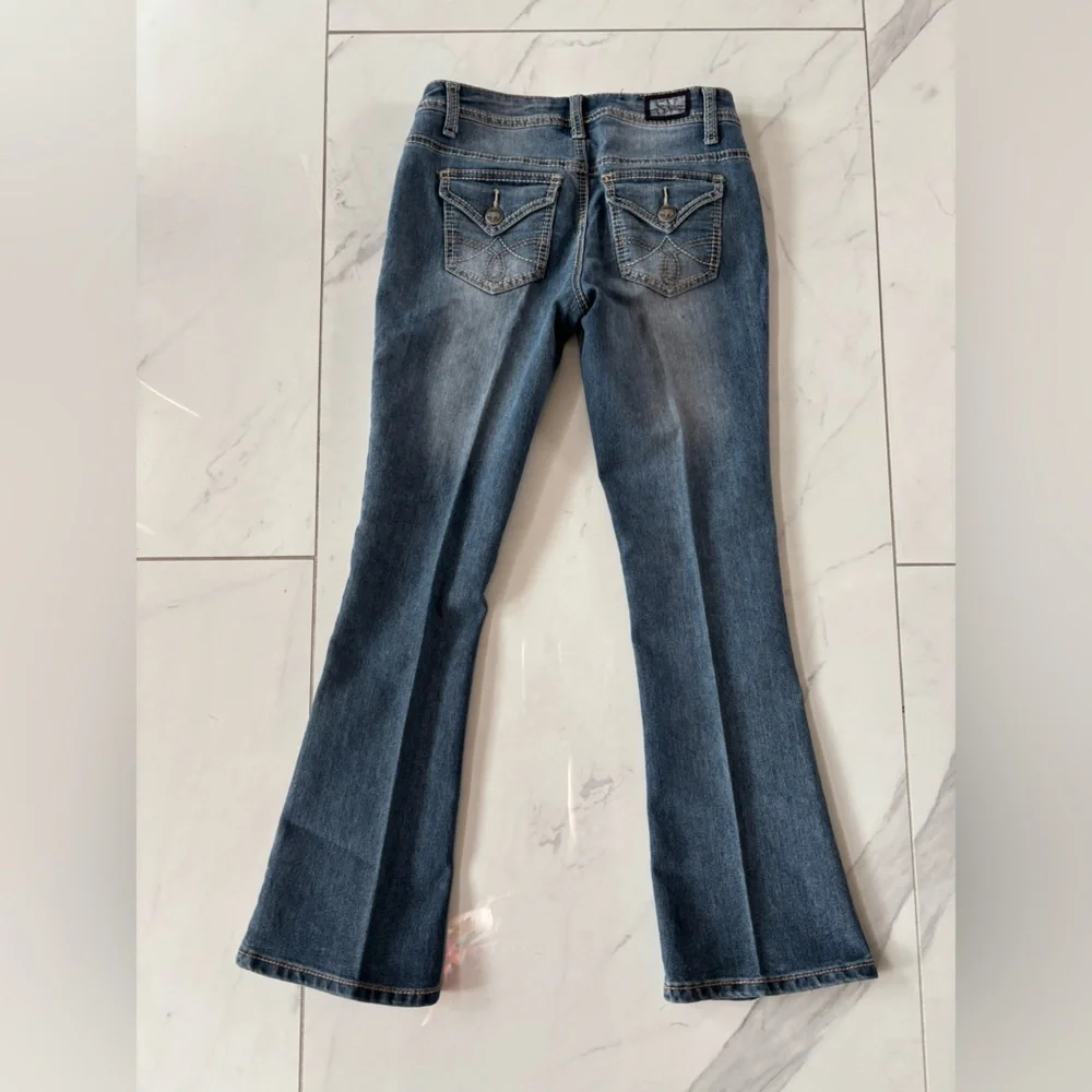 Earl Jeans Women's Medium Blue Flared Jeans - Picture 7 of 10